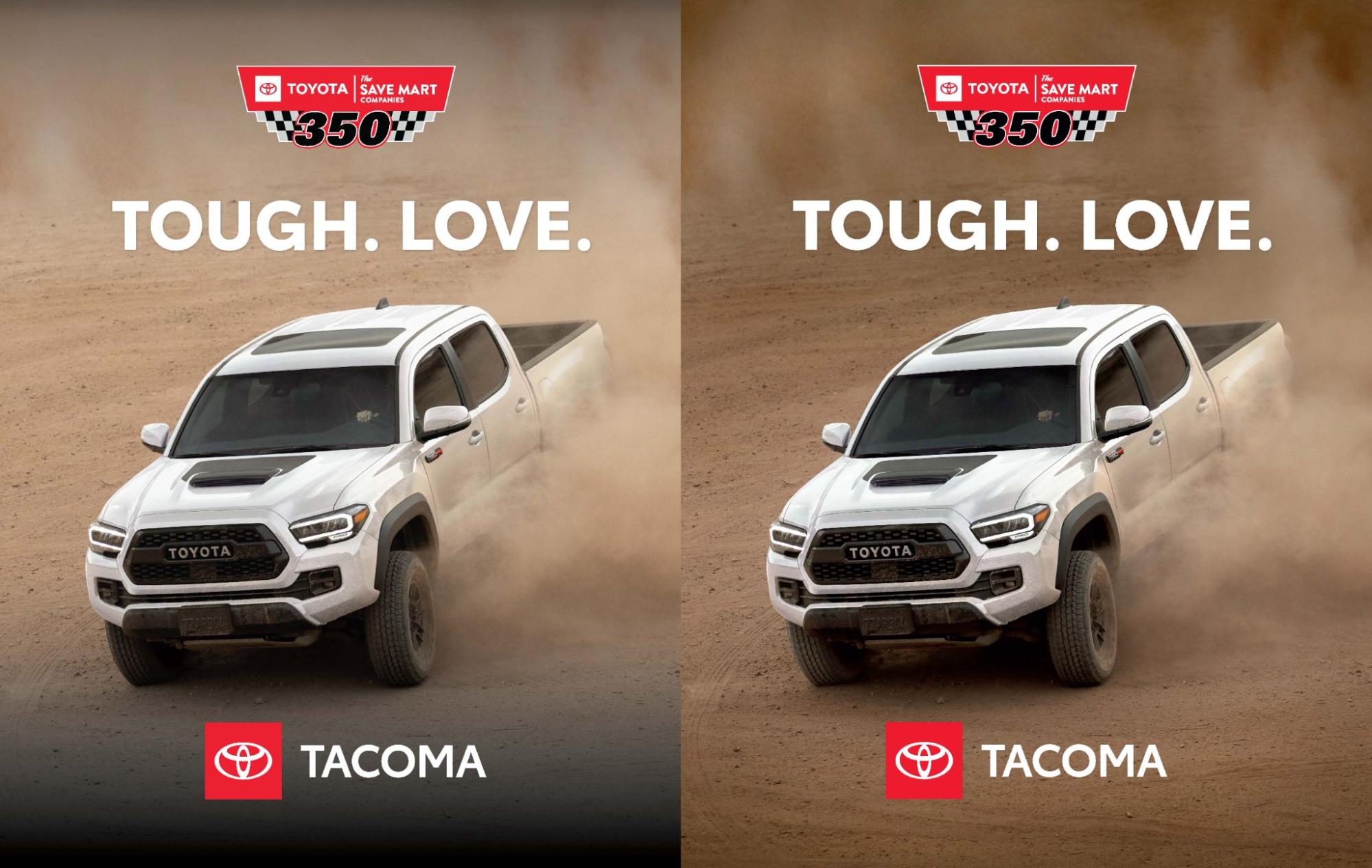 Product Retouching Tacoma Truck before and after