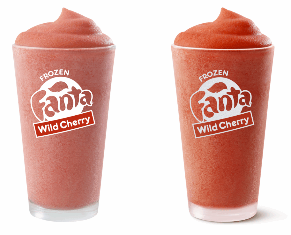 Wild Cherry Fanta Product Photo before and after